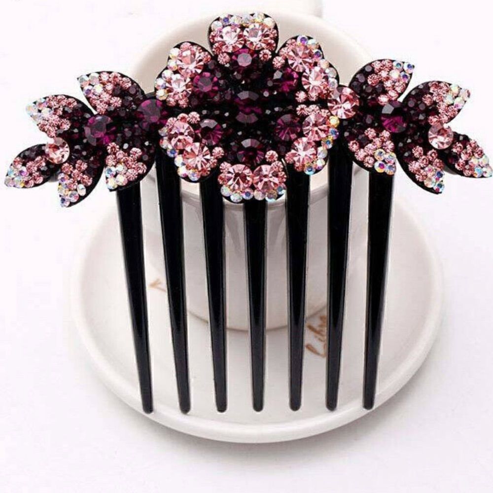 They are here! Beautiful Crystal Hair Combs